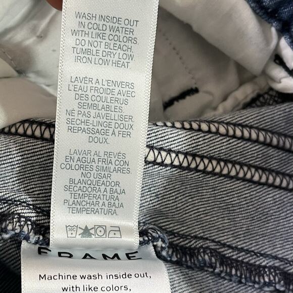 Frame Womens Parisian Straight Leg Jeans Size 30 Light Wash Stretch Side Stripe - Picture 8 of 8